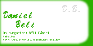 daniel beli business card